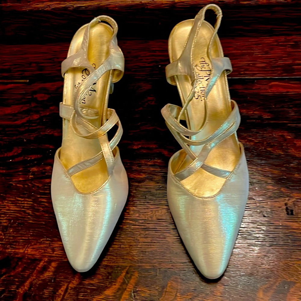 Gold Strappy Pumps size 9